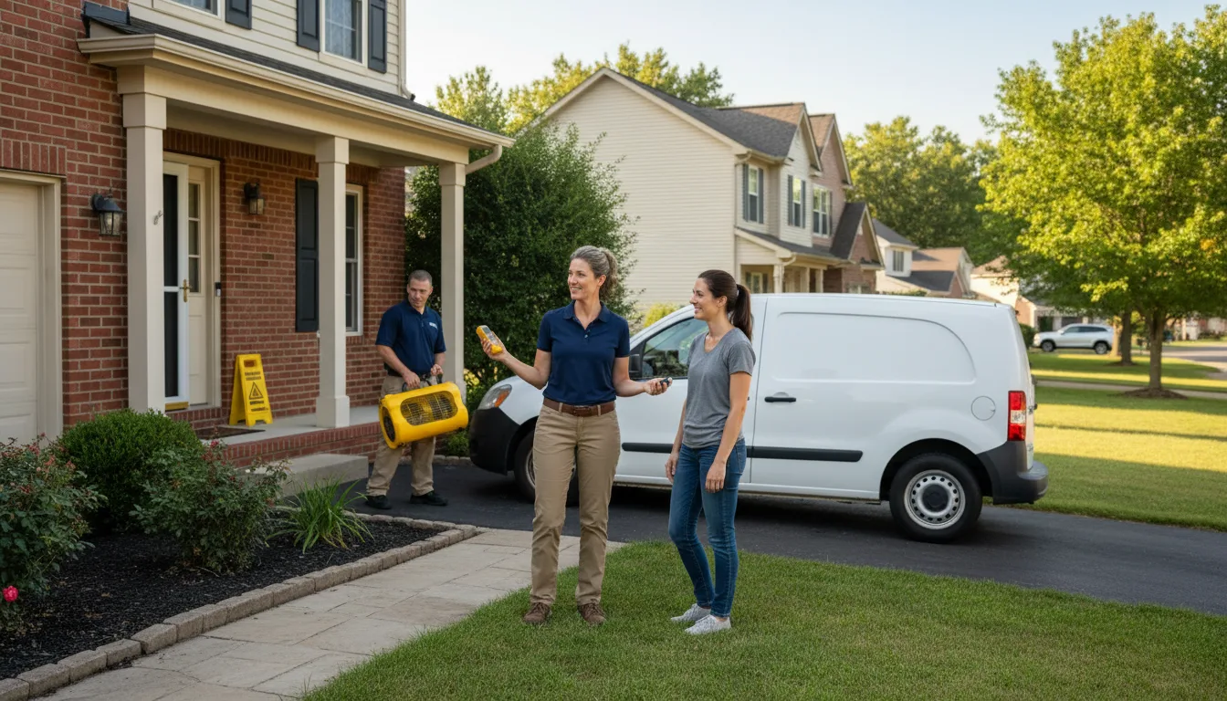 Residential water damage restoration in Effort, PA